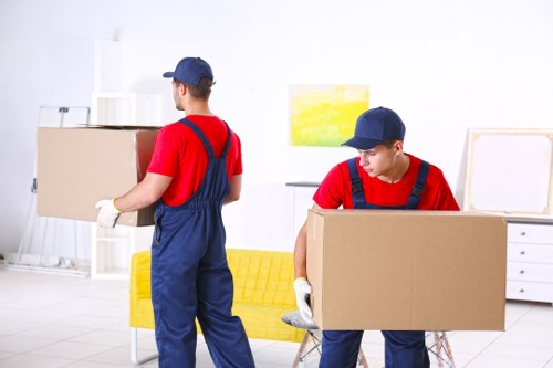 Removal team handling a home move in Belsize Park