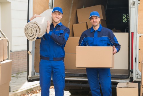 House removal team planning a local move in Belsize Park