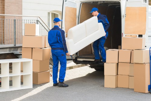 Removalists handling stairs and access in a period property in Belsize Park