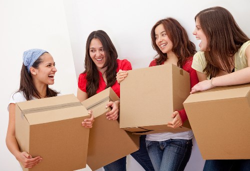 Careful loading of sofas and tables for a local move in Belsize Park