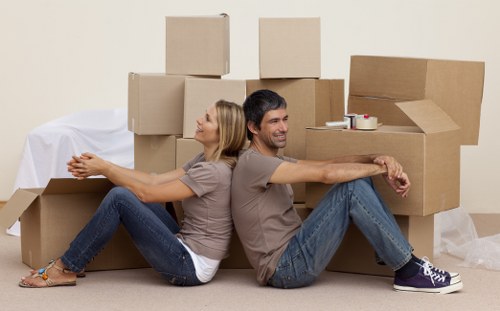 Carrying items through a Belsize Park apartment building