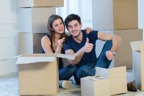 Cardboard moving boxes and packing materials for homes in Belsize Park