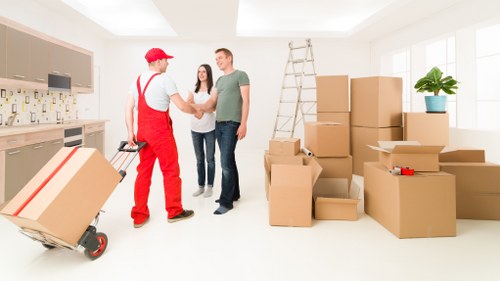 Removal van ready for a local move in North West London