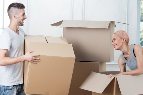 Professional removal van loading for a Belsize Park relocation