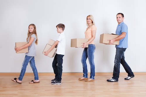 Moving desks and office storage into a new commercial space near Belsize Park