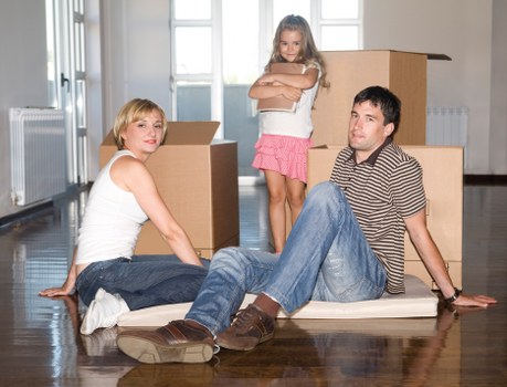 Local moving truck helping with flat relocation near Belsize Park